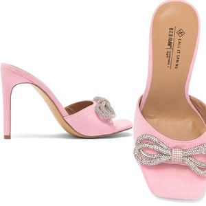CALL IT SPRING Reign crystal embellished bow mule sandal